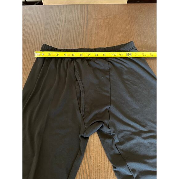 Thermajohn Men's Medium Black Crew Thermal Set Ultrasoft Fleece Top Pants Base - Picture 12 of 15